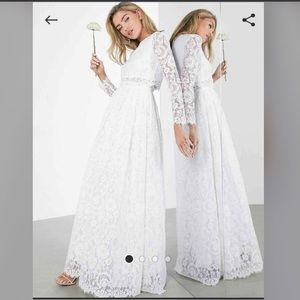 Modest white Wedding dress size 8